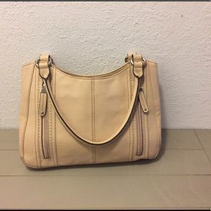 Tan Tignanello Satchel bag with 6 pockets